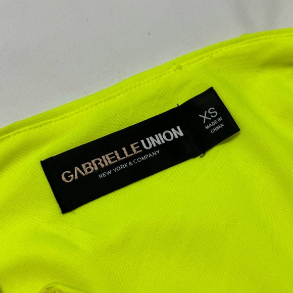 Neon Yellow Sequin One Shoulder Dress - Picture 2 of 4